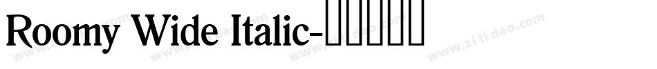 Roomy Wide Italic字体转换